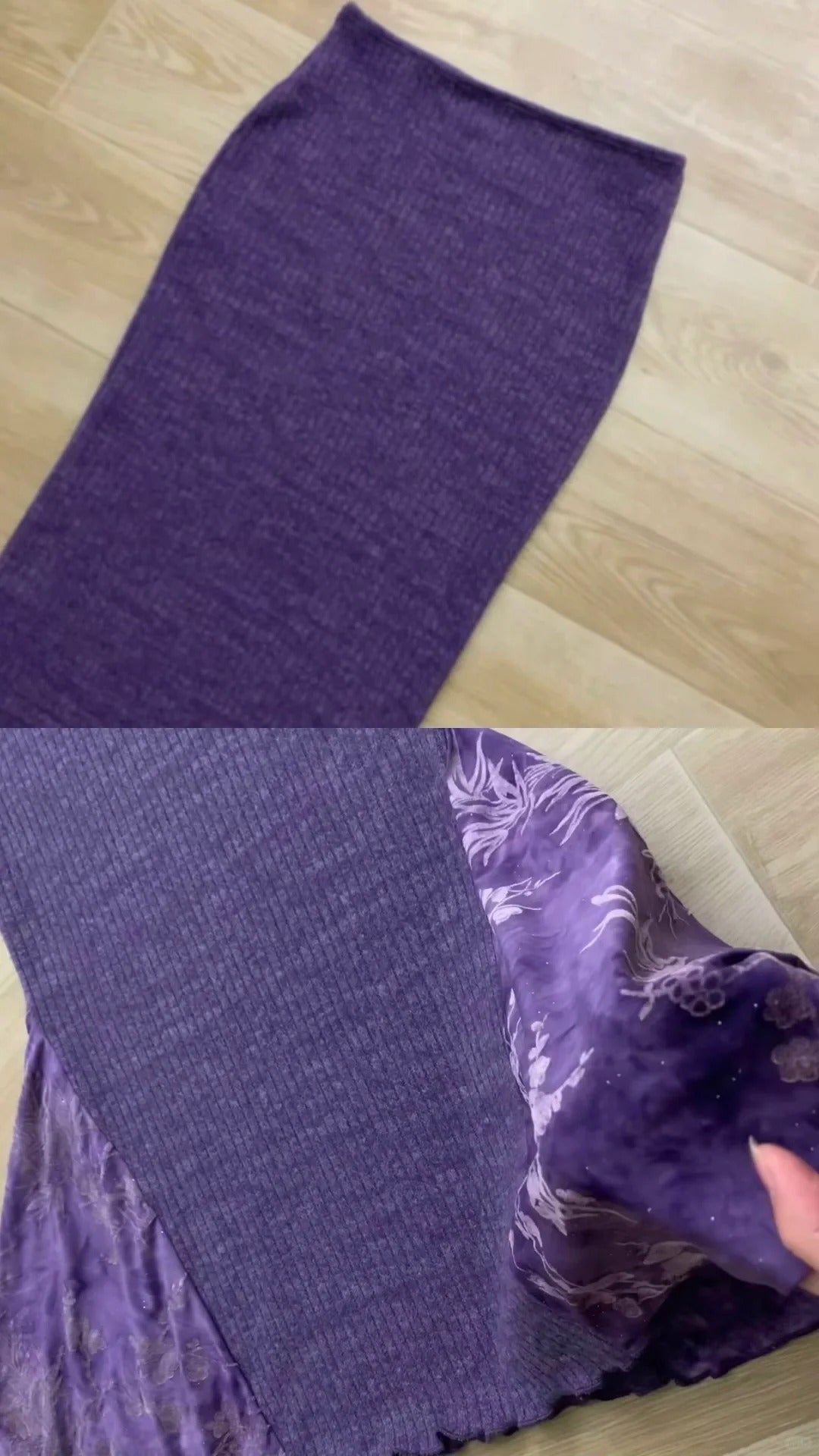 Purple Strapless Top and Long Skirt with Metal Belt Y2K Two Piece Sets - tutufox - 