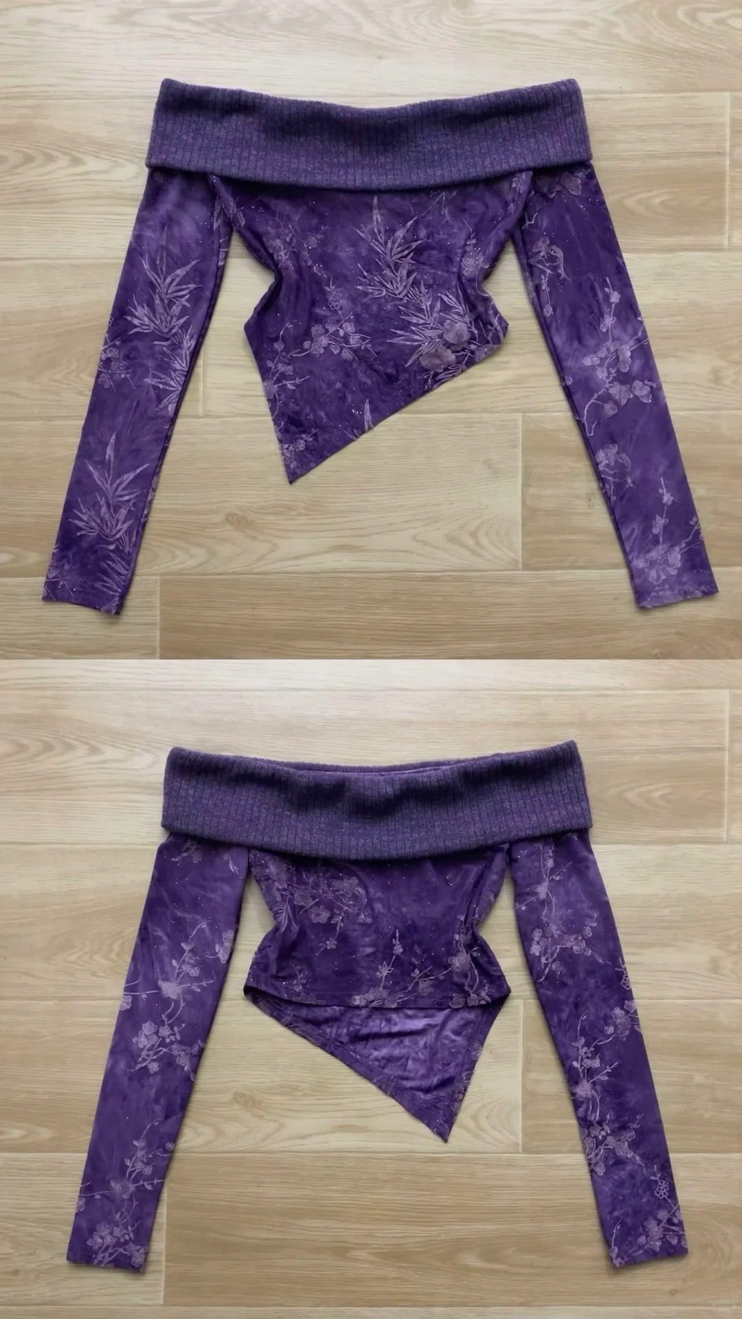 Purple Strapless Top and Long Skirt with Metal Belt Y2K Two Piece Sets - tutufox - 