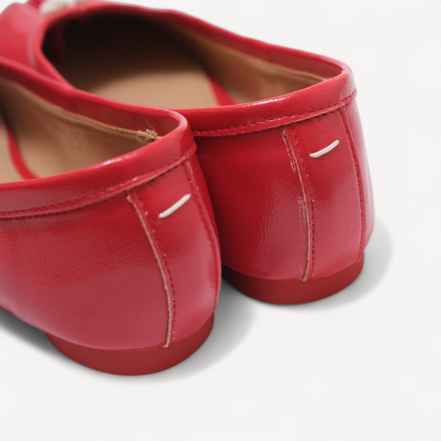 Red Matte Distressed Toe Split Tabi - tutufox - tabis