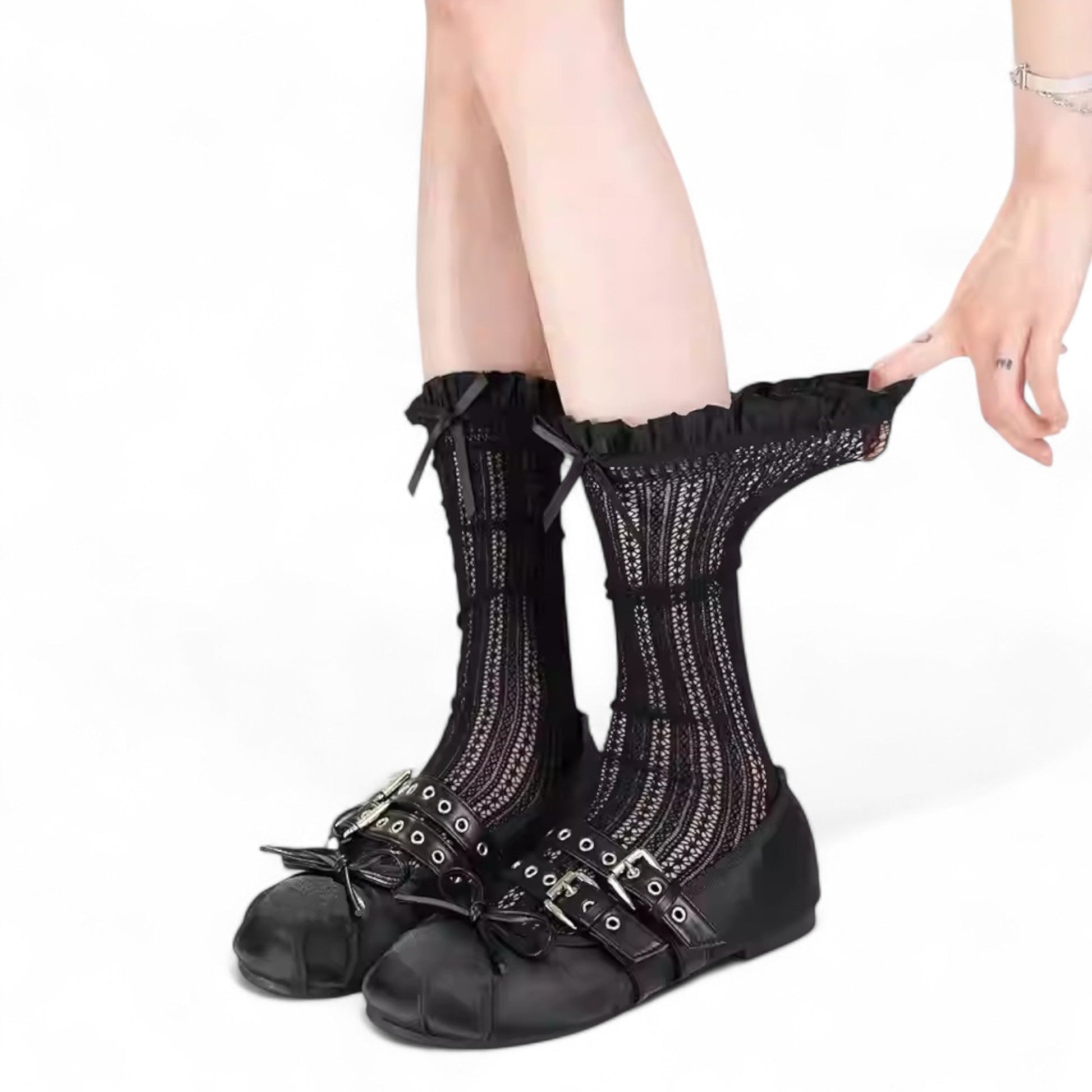 Romantic Ballet - Inspired Ruffle Socks - tutufox - 