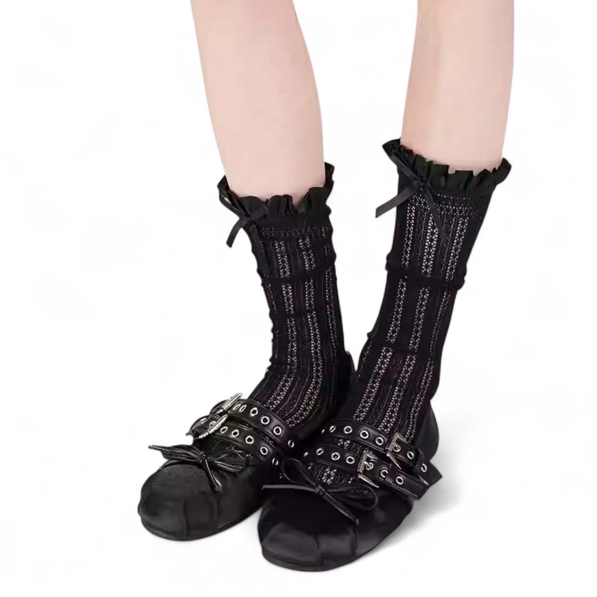 Romantic Ballet - Inspired Ruffle Socks - tutufox - 