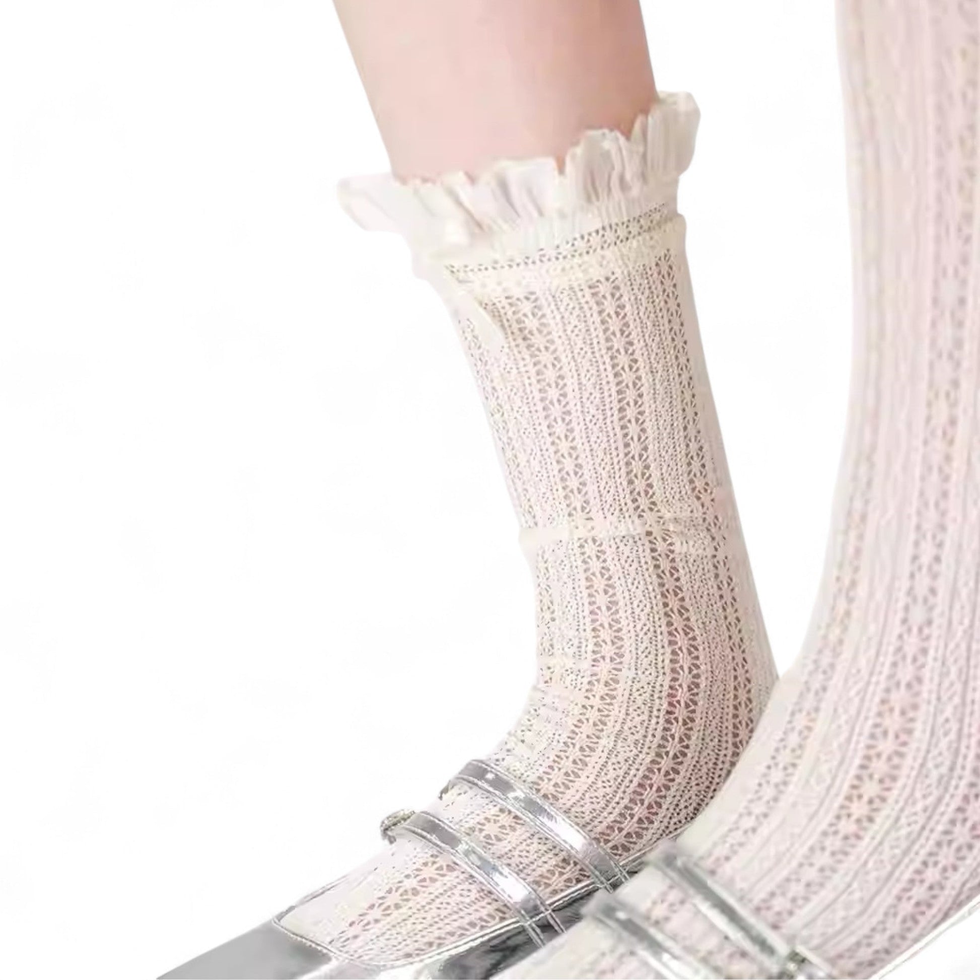 Romantic Ballet - Inspired Ruffle Socks - tutufox - 