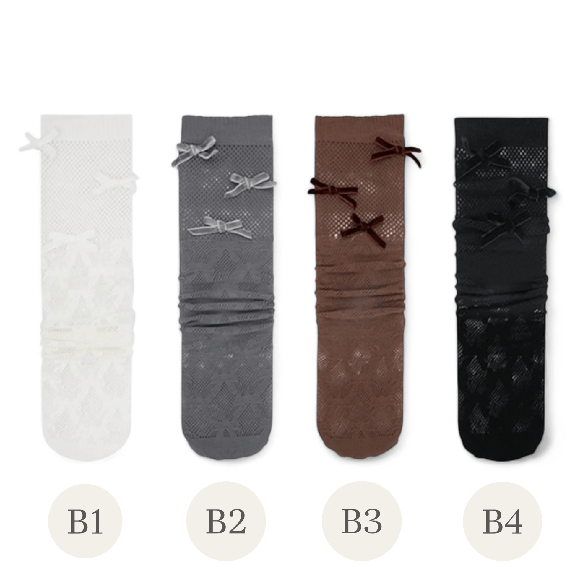 Romantic Lace Mesh Balletcore Socks - tutufox - 