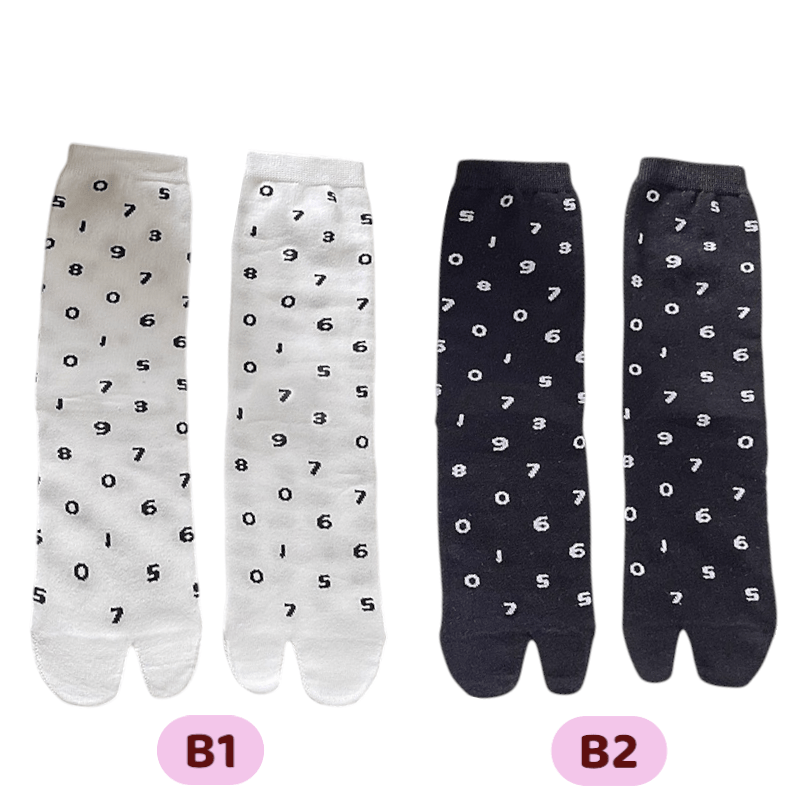 Short Cotton Polka Dot Tabi Socks - tutufox - 