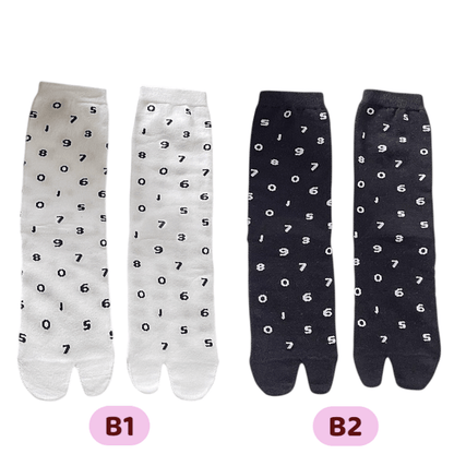 Short Cotton Polka Dot Tabi Socks - tutufox - 