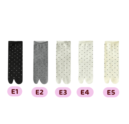 Short Crew Polka Dot Tabi Socks - tutufox - 