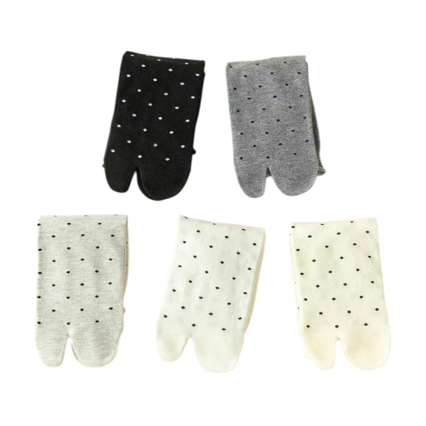Short Crew Polka Dot Tabi Socks - tutufox - 