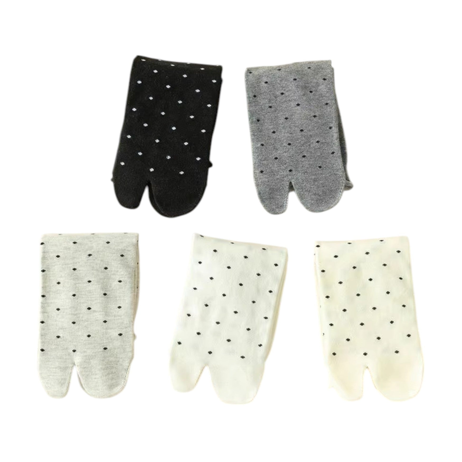 Short Crew Polka Dot Tabi Socks - tutufox - 