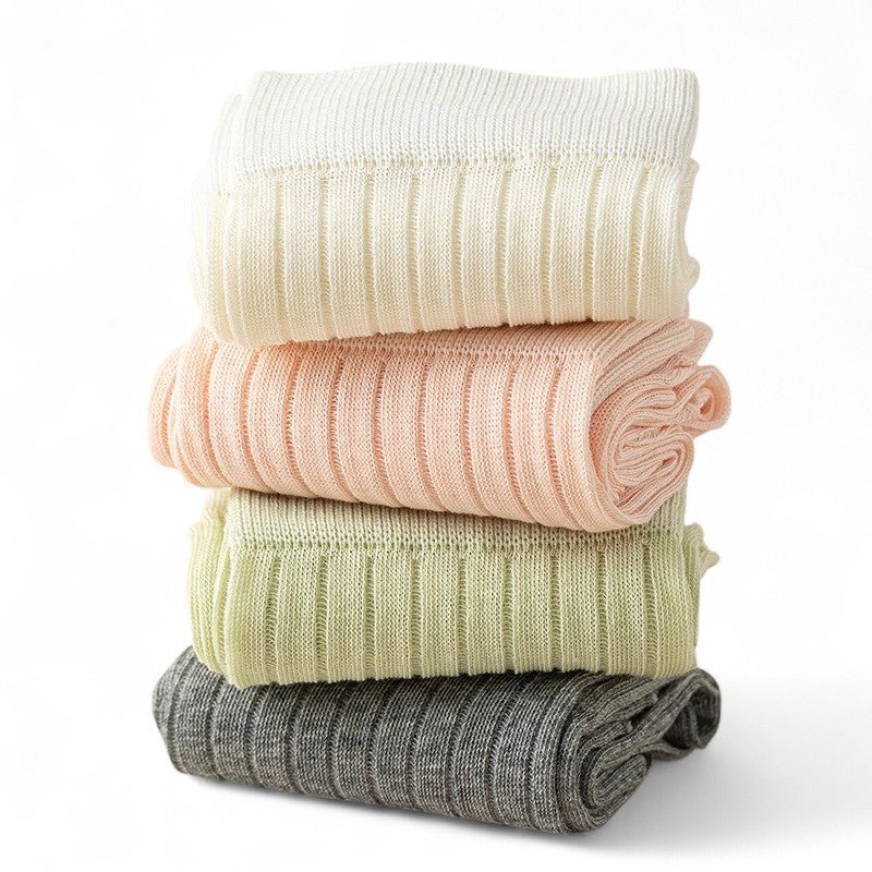 Short Ribbed Stackable Tabi Socks - tutufox - 
