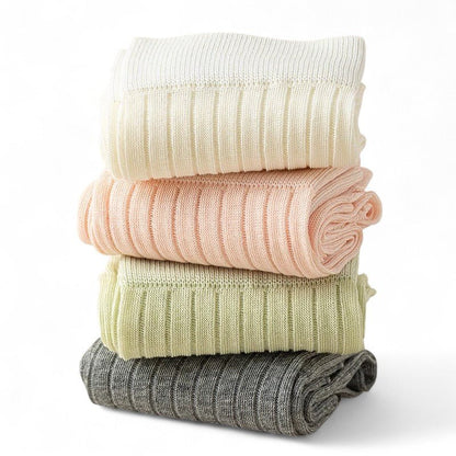 Short Ribbed Stackable Tabi Socks - tutufox - 