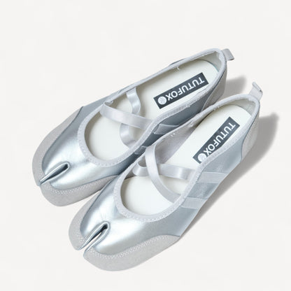 Silver Grey Sporty Split Toe Ballet Tabi - tutufox - tabis