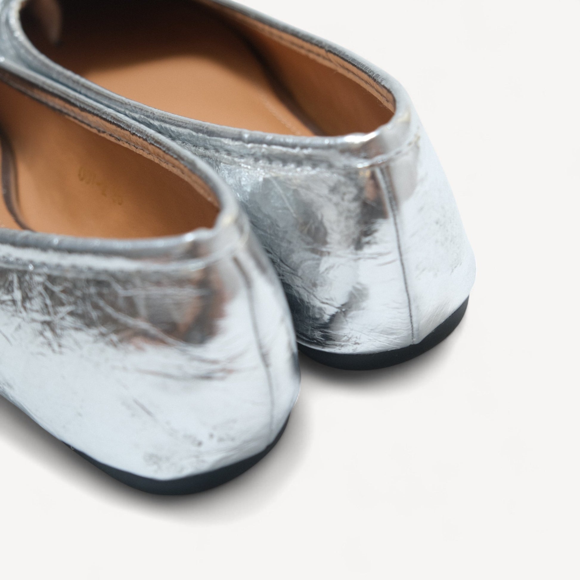 Silver Matte Bow Mary Jane Flats Tabi - tutufox - tabis