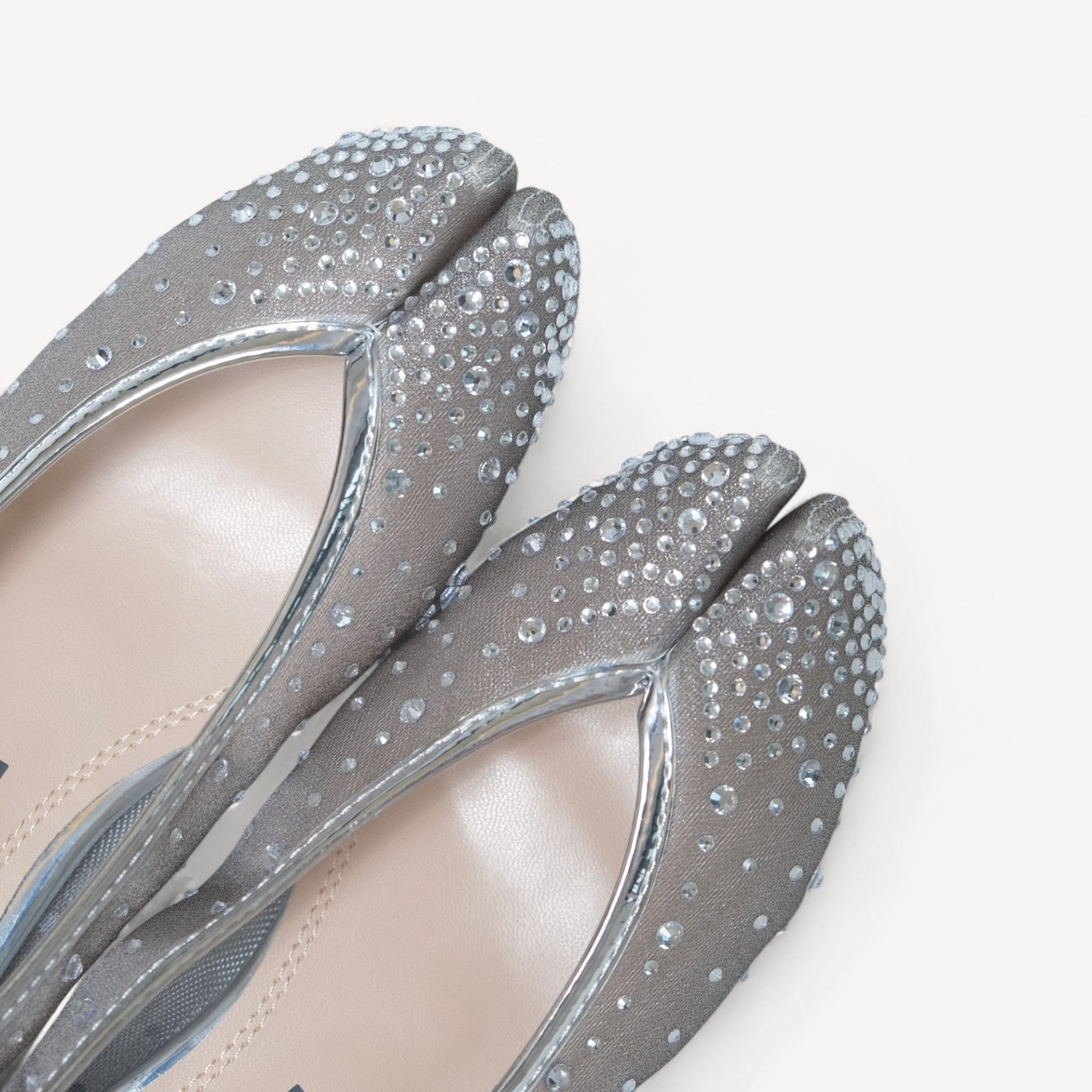Silver Rhinestone Pointed Split Toe Tabi - tutufox - tabis