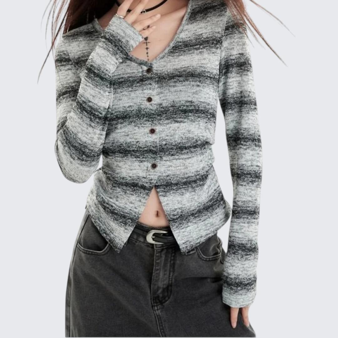 Spring & Autumn Striped Long-Sleeve T-Shirt