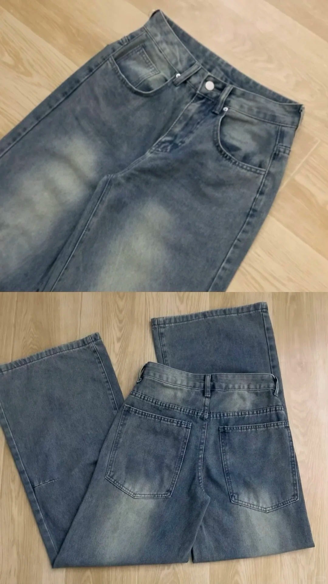 Teal Floral Cami Top and Light Blue Jeans Y2K Outfit - tutufox - 