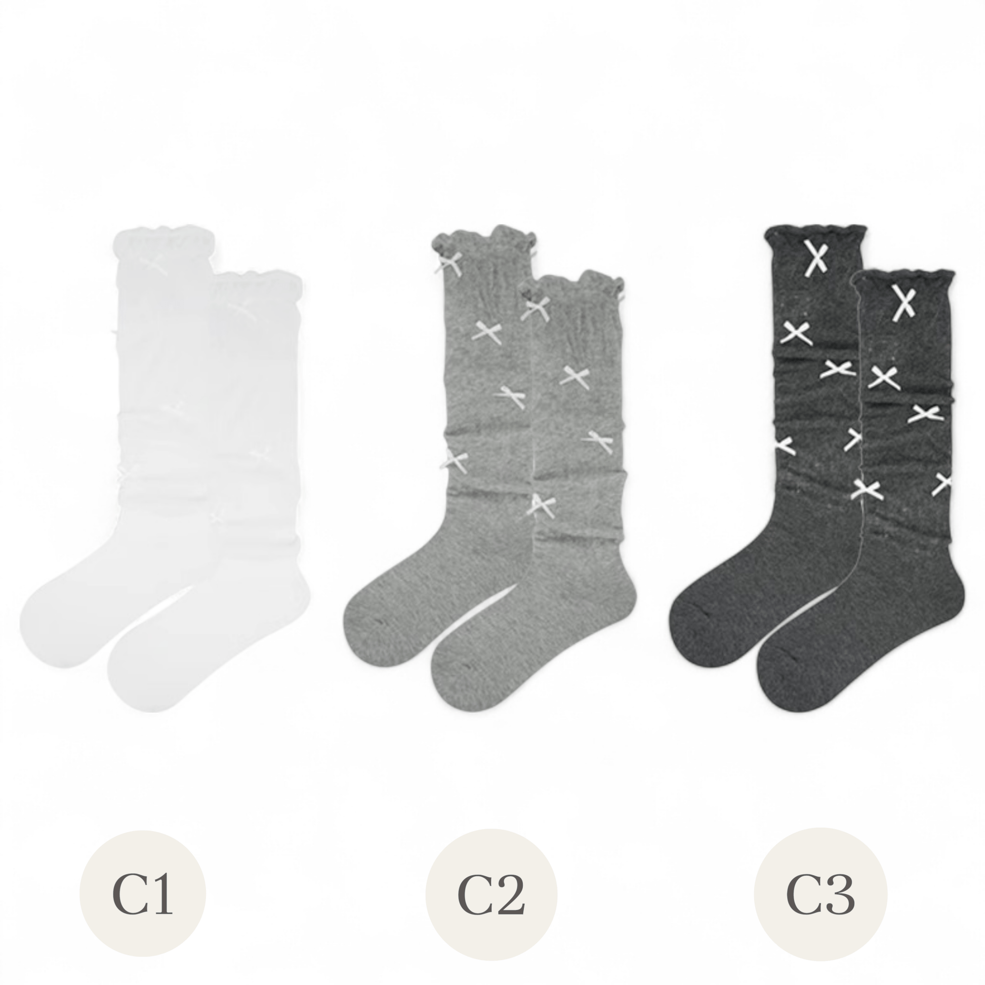 Whimsical Mesh Bow Socks - tutufox - 