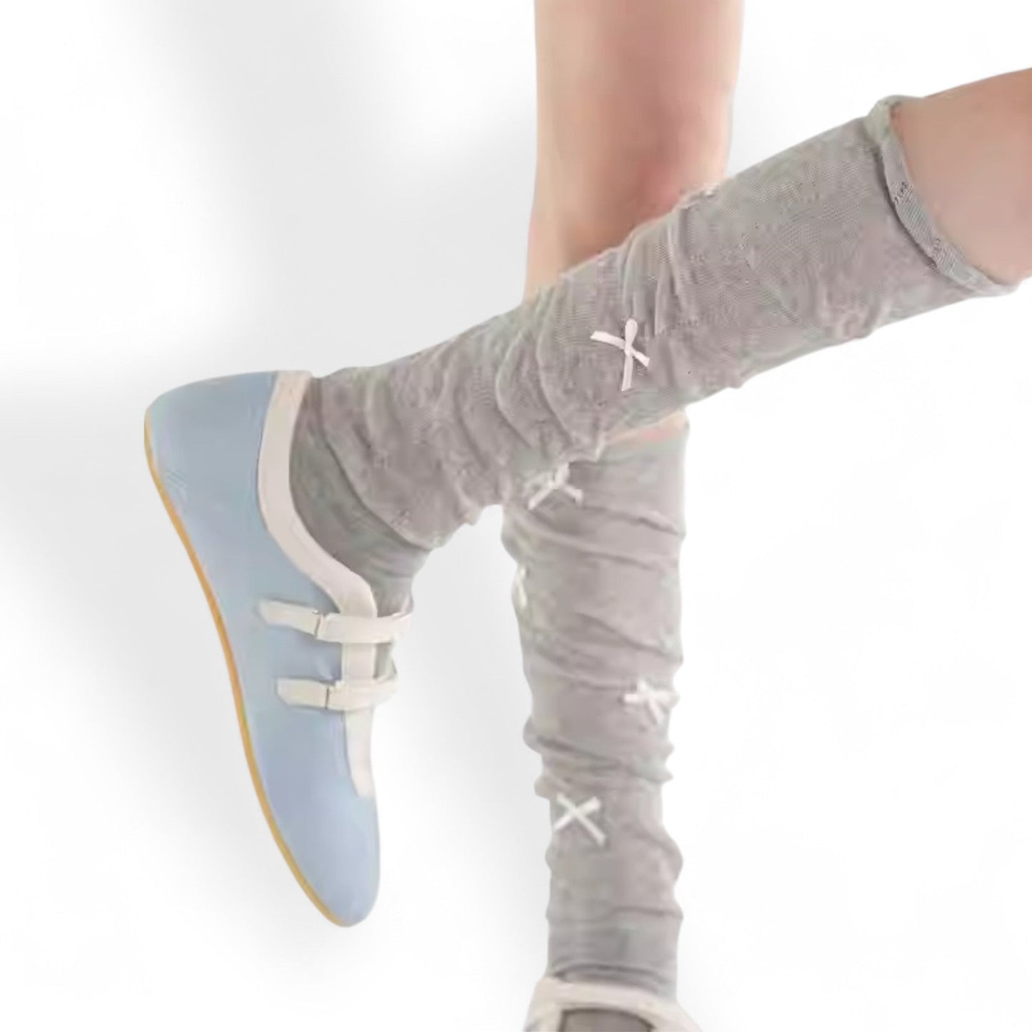 Whimsical Mesh Bow Socks - tutufox - 