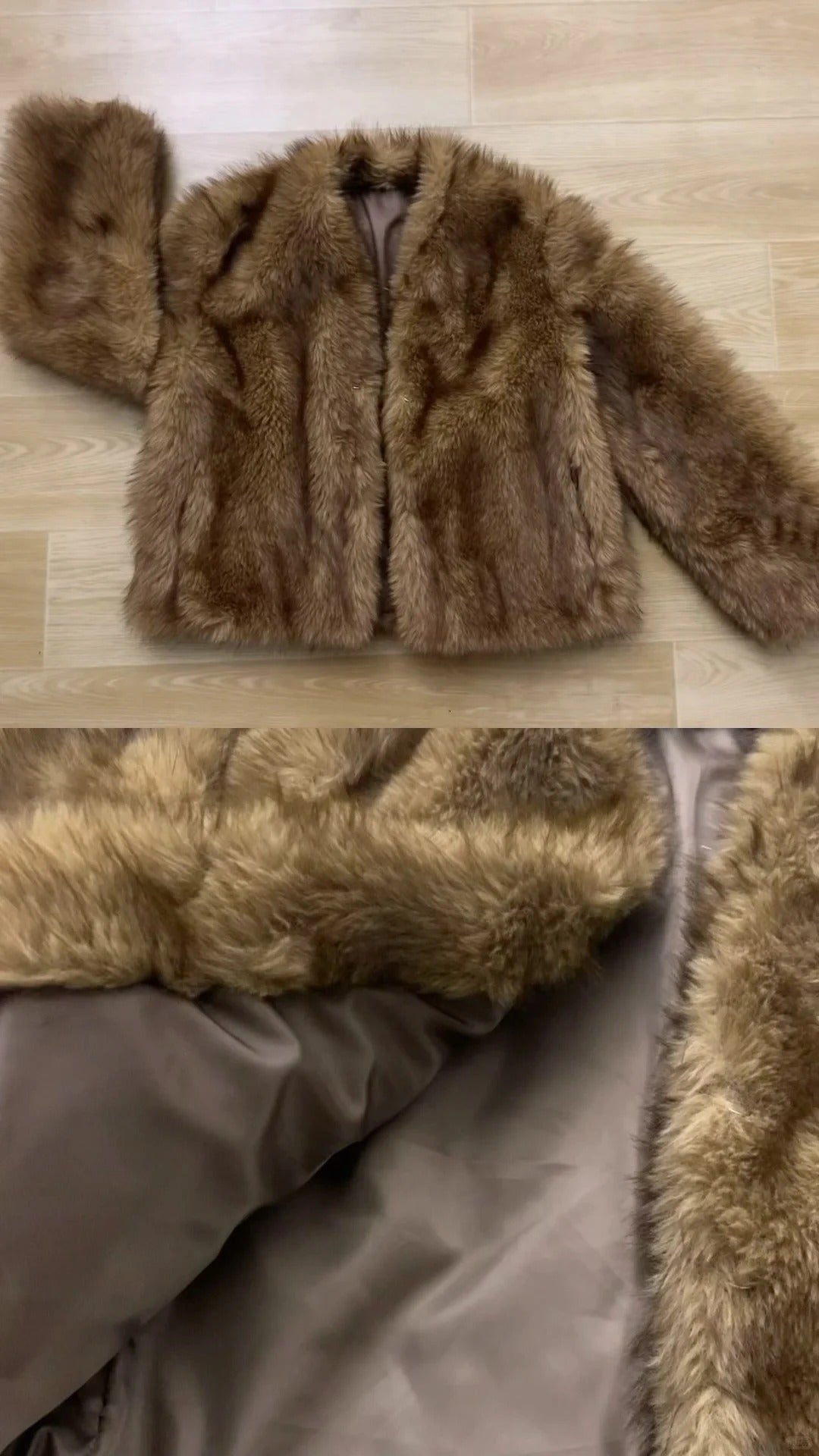 White Off - Shoulder Dress and Brown Fur Coat Y2K Outfit - tutufox - 