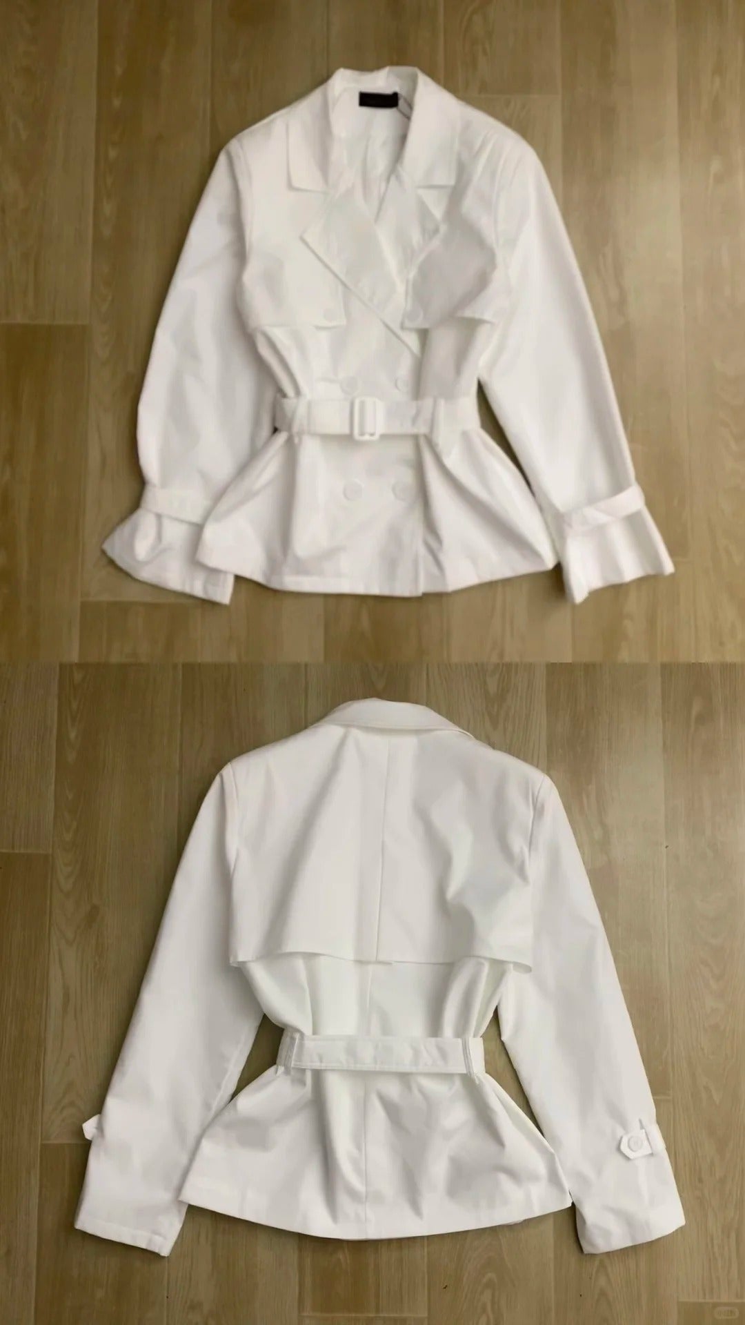 White Waist - Tie Mid - Length Blazer Dress Y2K Dress - tutufox - 